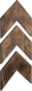 Rustique Brun Bois Flèche Décoration Murale Salon Décoratif Flèche Chevrons Lot de 3 - Product Image 6