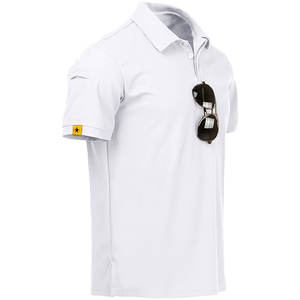 Polo para hombre 180 GSM de algodón Premium, Media manga suave antiarrugas, Polo para hombre de talla grande con etiqueta privada personalizada - Product Image 3
