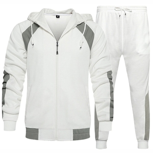 Ensemble de survêtement de sport décontracté pour homme, très vendu, en spandex/coton, respirant, en polaire, pour la salle de sport, le jogging - Product Image 3