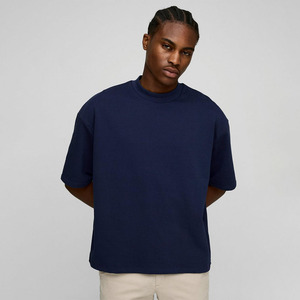 Camiseta de algodón ajustada de calidad de primera clase para hombre, logotipo personalizado de 220 gramos, estampado informal, diseño de gran tamaño, logotipo frontal, Letra de punto - Product Image 1