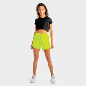 Lightweight 4 Way Stretch Fabric 90% Polyester 10% Spandex Elasticated Waist Neon Women Core 2 in 1 <b>Shorts</b> - Product Image 2