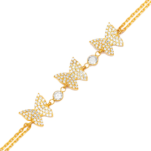 Bracelet à breloques en pierre de Zircon clair avec motif Animal, fait à la main turc, vente en gros, bijoux en argent Sterling 925 - Product Image 3