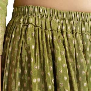 ชุดสูทเล่นปาลาซโซผ้าแจ็คการ์ดสีเขียวสำหรับผู้หญิงเสื้อผ้าพื้นเมืองผลิตจากโรงงานจำนวนมาก - Product Image 6