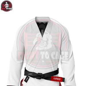 Kimono de BJJ con Logotipo Personalizado, Color Blanco, de Buena Venta, Uniforme Unisex de Poliéster y Algodón Elástico, Transpirable y Ligero para Artes Marciales - Product Image 5