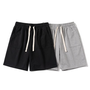 Pantalones cortos para correr de cintura alta para hombre, cómodos pantalones cortos holgados de algodón, pantalones cortos estampados al por mayor, frente sólido con estilo - Product Image 6