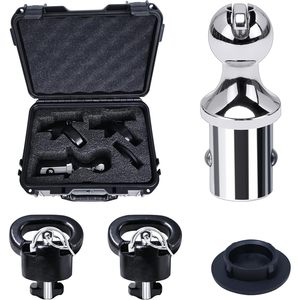 Vypart 60618 Gooseneck Hitch Ball Kit 2-5/16-Inch Ball with Safe Lock Anchors <b>Puck</b> System Hitch Mounts - Product Image 2