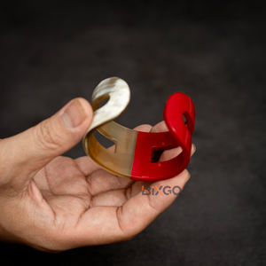 New Arrival <b>Fashionable</b> Custom Natural Buffalo Horn Cutout Design Handicraft <b>Cuff</b> <b>Bracelets</b> Accessory - Product Image 5