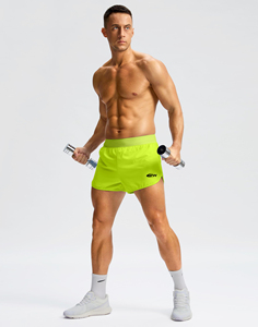 Short de gymnastique de style masculin en tissu extensible léger avec taille élastique et coutures durables conçu pour l'entraînement des athlètes adolescents - Product Image 5