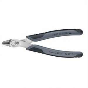 Ciseaux et cisailles électroniques Knipex Super Knips XL à tête polie XL avec poignées multi-composants en acier INOX ESD - Product Image 2
