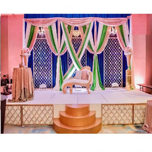 Pared de vela de escenario de boda encantadora y vibrante, paredes de velas de boda modernas para escenario, paredes de velas de escenario de recepción de boda asiática - Product Image 1