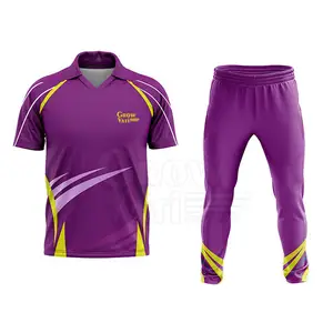शीर्ष बेच क्रिकेट वर्दी उच्च गुणवत्ता Sublimated कस्टम मुद्रित लोगो क्रिकेट वर्दी टीम पहनें