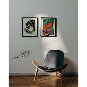 Impresión artística de Soyu: Patrón de naturaleza muerta en zapatillas sobre papel - Product Image 4