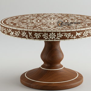 แท่นวางเค้กทำจากไม้ที่ทำด้วยมือสำหรับขนมหวานและของตกแต่งทำจากไม้สีน้ำตาลสุดหรูเป็นมิตรต่อสิ่งแวดล้อม - Product Image 2