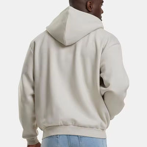 Sweat-shirts à capuche zippés pour hommes, prix abordable, unis, vierges, entièrement zippés, coupe courte, design personnalisé, coupe ample, fournisseur de sweats à capuche - Product Image 2