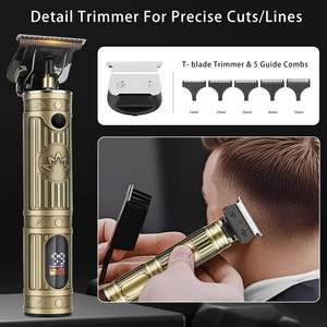 Cortadora de Pelo Profesional Inalámbrica 4 en 1 con Pantalla LED, Juego de Recortadora para Hombre, Cuchillas de Acero Inoxidable, IPX7, 2500 mAh, para Afeitar - Product Image 4