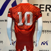 Conjunto de Uniforme de Fútbol Americano para Bebés y Niños Pequeños, Servicio OEM Personalizado, Naranja/Negro/Plateado, Sublimado, Manga Corta, Uniforme de Verano