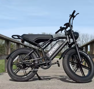 Bicicleta Eléctrica Eu V8 de 250w con Llantas Anchas, Bicicleta Eléctrica K7 con Doble Asiento y Frenos Hidráulicos - Product Image 1