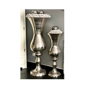 Florero antiguo de oro y plata para decoración del hogar, florero grande y mediano, accesorios para el hogar - Product Image 5