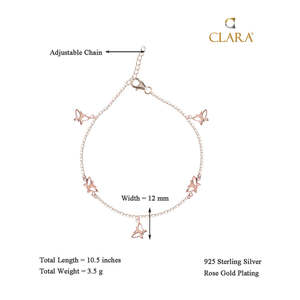 Compre Tobilleras/Payals de Plata 925 100% Auténtica para Mujeres y Niñas, Chapadas en Oro de 14k con un Bonito Diamante, Material Principal: Oro - Product Image 3