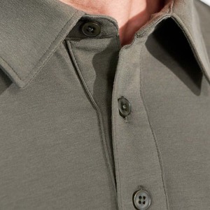 Camiseta Informal para Hombre, Transpirable, de Fibra de Bambú, con Dos Botones, Estampado Personalizado, Tejido Jersey - Product Image 6