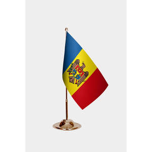 Drapeaux de bureau moldavains avec graphismes imprimés numériquement - Product Image 2