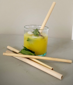 Ensemble de paille à boire en bambou naturel non toxique de haute qualité le plus vendu paille biodégradable organique réutilisable - Product Image 5