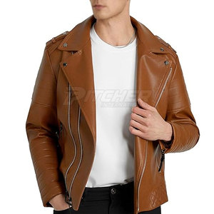 Best Quality Casual Winter Leather Jackets Zipper Closure <b>Cow</b> Skin Leather Custom Logo Printed Durable Material Customizable - Product Image 4