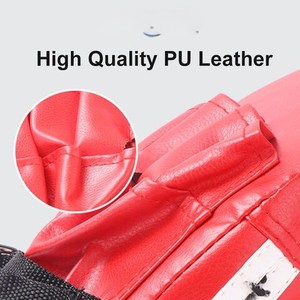 Focus Pad Kit Arts Martiaux Thai Kick Pad PU Cuir 25x14cm 140g 7cm D'épaisseur Unisexe Noir Rouge Karaté Gants D'entraînement Sparring - Product Image 3