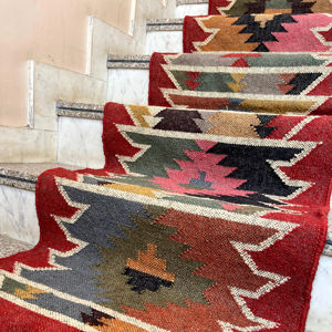 Handwoven Wool and Jute <b>Rug</b> Traditional Kilim Patterns for Living Room or Bedroom Area <b>Rugs</b> & Sets High Quality Home Decor - Product Image 1