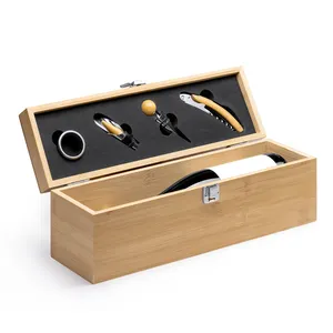 Set da Vino in Bambù Personalizzato Tuala, Accessori Premium per Bar - Product Image 1