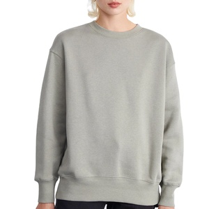 Sweatshirts à capuche grande taille respirants pour femmes conçus sur mesure en gros 320g polaire décontracté col rond hiver été printemps - Product Image 2