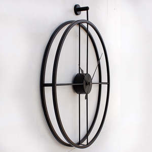 Modern Metal Hanging <b>Wall</b> <b>Clock</b> Scenic Design Quartz Movement Needle 25x30 Inch for Home Decoration Wedding Living Room Bedroom - Product Image 6