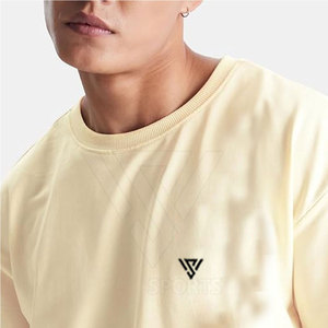 T-shirt à épaules tombantes pour homme, best-seller, séchage rapide, respirant, décontracté, en coton et fibre de bambou - Product Image 4