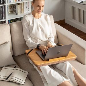 XL-Large Lap Desk,wishacc 24 pulgadas de ancho portátil Home Office Bed Lap-Desk Tray Vent Fit para 19 "Pulgada Laptop Table - Product Image 4