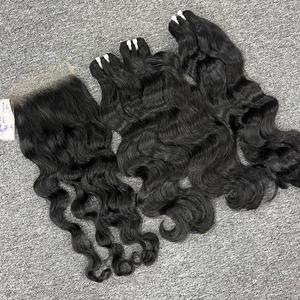 Extensiones de cabello natural camboyano virgen 100% al por mayor, cabello humano 100% ondulado natural de alta calidad - Product Image 4