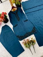 Designer indien pakistanais Salwar Kameez Bollywood robe fête porter costume mariage nouveau haut Plazzo costumes en 2025