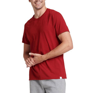 T-shirt vierge en gros personnalisé 100% coton t-shirt impression logo pour hommes t-shirts unis imprimé couleur rouge t-shirt - Product Image 1