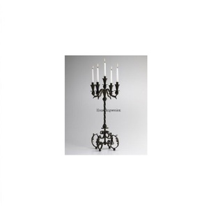 Candelabros de aspecto elegante con revestimiento de polvo de Color negro de diseñador admirable para decoración de bodas y decoraciones de Mesa de la India - Product Image 1