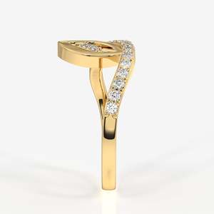 Floral Grace Lab Grown Cushion Cut Diamond 9k Gold <b>Ring</b> Romantic <b>Dainty</b> Engagement <b>Ring</b> with Pure Gold and Rhodium Plating - Product Image 3