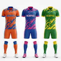 Ensemble d'uniformes de football personnalisés respirants de qualité professionnelle, kit de sublimation pour marques WR-ZQF014