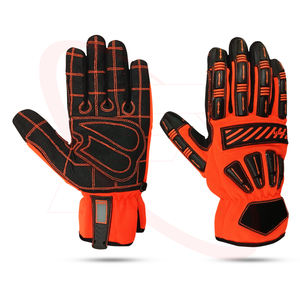 Guantes mecánicos industriales de seguridad contra impactos de cuero sintético para hombres TPR Anti-Impact Schlagmechanikerhandschuhe - Product Image 1