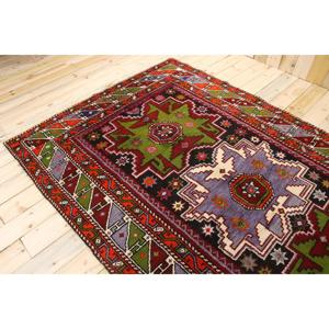 Grand tapis turc de 5,6 x 9,5 pieds, tapis persan vintage rouge - Product Image 4