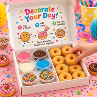 Boîte d'emballage de churros de qualité alimentaire avec logo personnalisé avec gobelet à trempette Boîte en carton pour collation, bonbon, gâteau, dessert Boîte à emporter