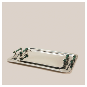 Bandeja DE SERVICIO DE ALUMINIO decorativa 2025, producto de cocina de alta venta hecho en La India, bandeja de boda para hoteles y restaurantes - Product Image 5