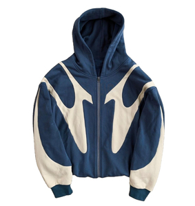 เสื้อฮู้ดผ้าคอตตอนเฟรนช์เทอร์รี่ตัดทรงครอปแบบเรียบสำหรับผู้ชาย - Product Image 1