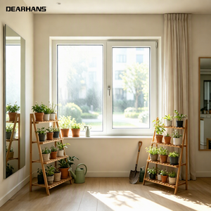 Ventanas Abatibles de PVC Blanco, Marco Delgado, Gran Vista, Doble Acristalamiento, Tamaño Personalizado para Apartamentos y Casas de Lujo en la Ciudad - Product Image 1