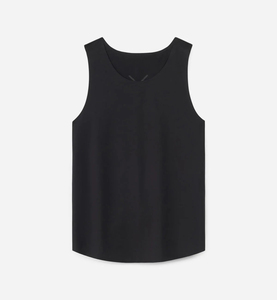 Débardeurs décontractés pour hommes, respirants, anti-boulochage, en élasthanne/polyester, col rond, broderie machine, vêtements de yoga et de fitness, tissu 220g - Product Image 1