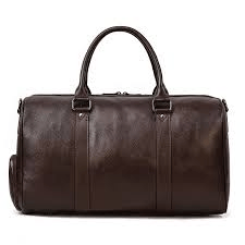 Sac de voyage en cuir noir pour week-end, sac de sport, sac de transport, design simple, sac à main pour voyage d'affaires avec fermeture à glissière - Product Image 4