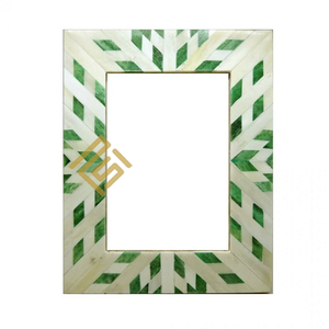 Haute qualité conception personnalisée cadre Photo indien fabriqué à la main Style moderne Top vente corne os résine bois prix de gros Logo - Product Image 3