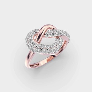 Bague de fiançailles en diamant de laboratoire taille ronde 1,80 carat, avec bande éternelle en forme de cœur, bijoux de mariage style décontracté pour femme - Product Image 6